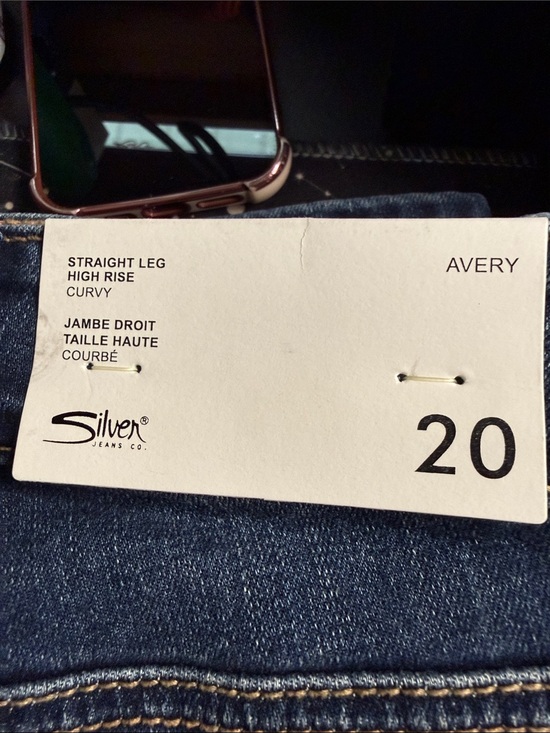 Silver Jeans Denim - Silver Jeans Avery Straight Leg Jeans in Dark Blue Denim